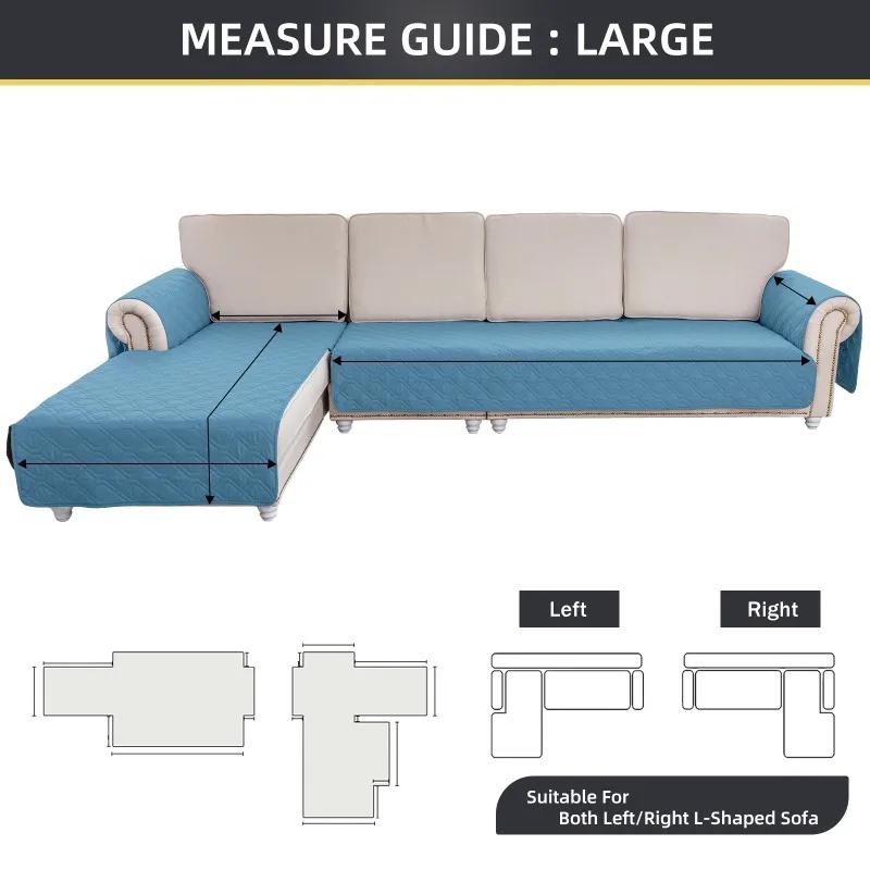 Водоотталкивающий чехол для дивана в форме буквы L, стеганый противоскользящий чехол для дивана в форме буквы U, защитный чехол для мебели в гостиной для собак и кошек