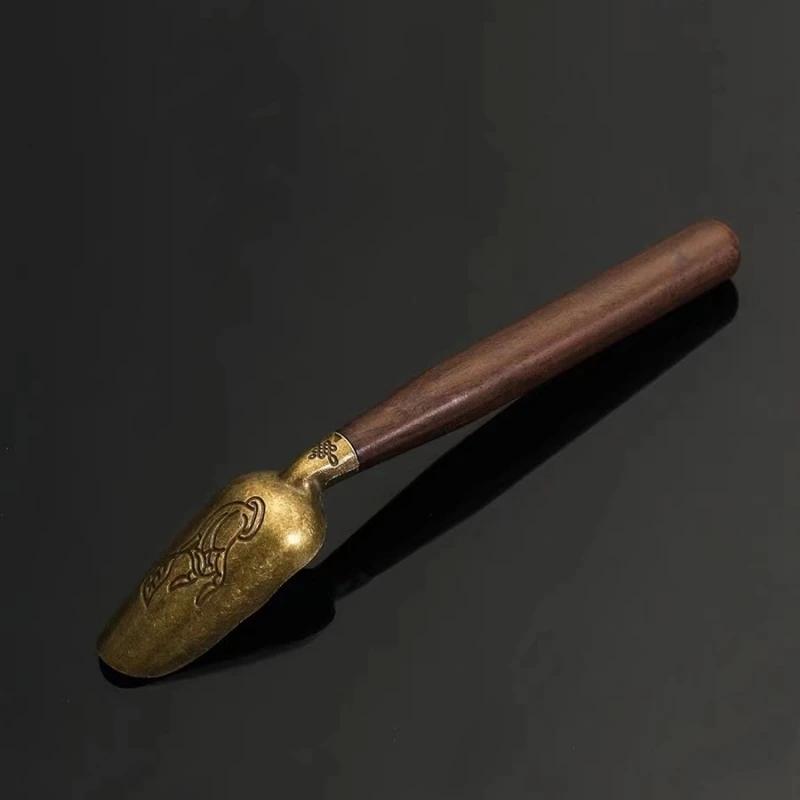 WIKHOSTAR Чайная ложка из черного дерева, чайная ложка из цельного дерева, ретро креативная чайная лопатка KongFu, аксессуары для чайной церемонии, японские инструменты чадо