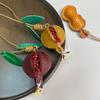 Car Keyring Pomegranate Fruit Pendant Hanger Bag Pendant Lovely Leather Keychain  Men