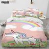 Unicorn Cute Cartoon Comforter Bedding Set,Duvet Cover Bed Set Quilt Cover Pillowcase,Queen Bedding Set