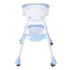 Складной детский стульчик с двойным подносом, бесшумные колеса, регулируемая высота для кормления, экономящая место