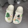 New Christmas Theme Plush Doll Christmas Snowman Shoe Flower Cartoon Handmade DIY Bag Shoes Decoration Accessories