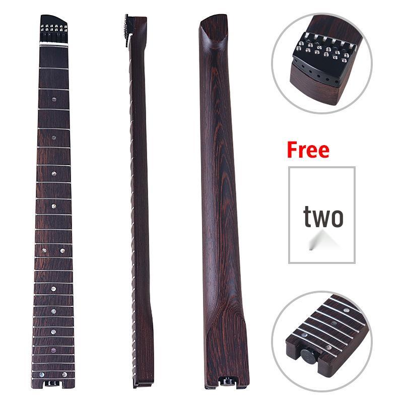 Гриф для электрогитары с головкой типа "Куриное крыло", без ладов, с 24 ладами, струнодержателем и порожком для DIY.