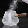 Transparent Glass Teapot Wooden Handle Single Pot Tea Kettle Filter Pot Tea Infuser Boiling Teapot Teas Brewing Utensils Teaware