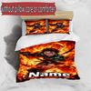 3pcs Duvet Cover Set (1*Duvet Cover + 2*Pillowcase, Without Core), Custom Name Demon Slayer Pattern Bedding Set, Home Bedroom Decor Gift