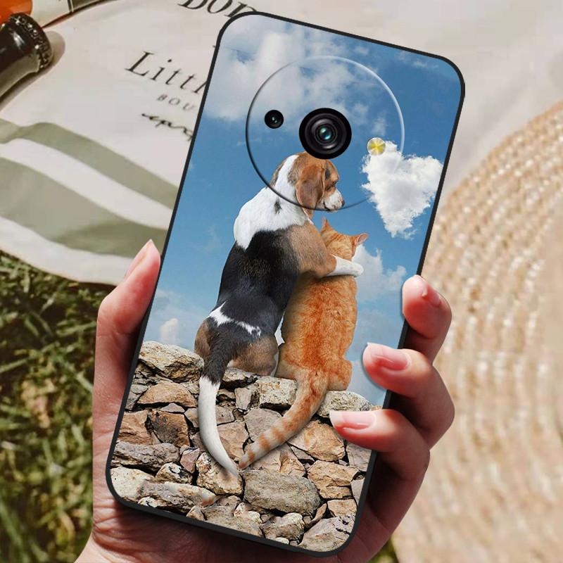 Чехлы для Oukitel C59 Pro Мягкий чехол Милый принт с кошкой Силиконовый чехол для Oukitel C59 Pro Чехол Oukitel C59Pro Полностью защитный Funda