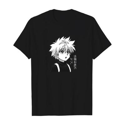 Мужская футболка Hunter X Hunter Аниме Киллуа Печатная футболка Мужская и женская футболка Мужской топ Спортивная футболка Футболка 2026 Летняя футболка