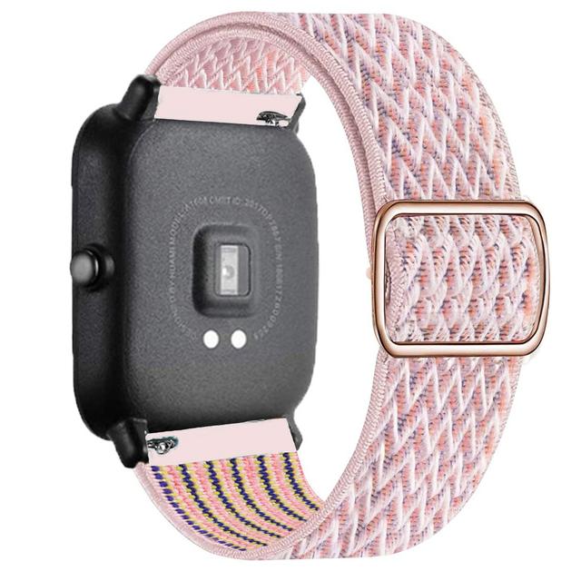 Ремешок 20 мм/22 мм для Amazfit GTS 4/2/2e/3/GTS2 Mini/GTR/4/3/Pro/GTR2/42 мм/stratos, нейлоновый эластичный браслет для часов Amazfit, двусторонний ремешок