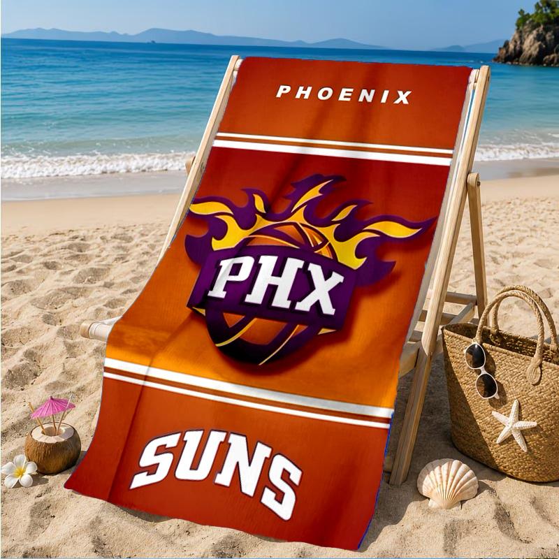 Suns Basketball Artwork Beach Towel, Microfiber Beach Towel, Perfect For Pool, Beach, Travel, Home Decor Beach Party Fan gifts
