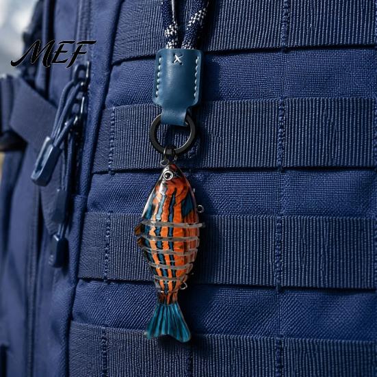 Small Fish Ornament Multi-jointed Fishing Lure Keychain, Artificial Swimbait Key Ring with Braided Rope, Keychain Vintage Pendant Charm,