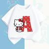 Детская летняя футболка с коротким рукавом Hello Kitty Футболка для девочек