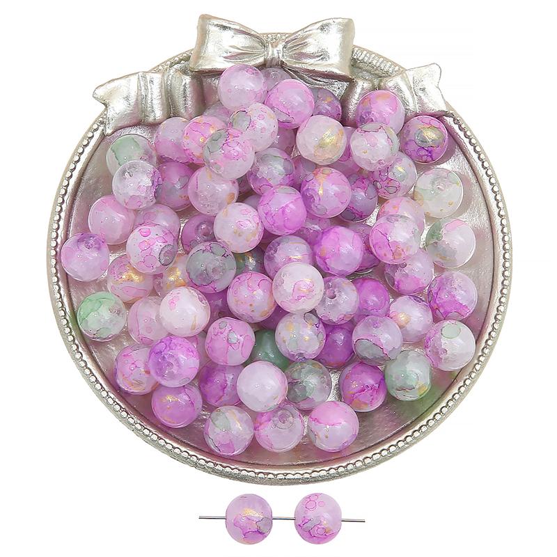 20 шт. 10 мм Необычные хрустальные стеклянные круглые бусины с потрескиванием для браслета и ожерелья DIY аксессуары для изготовления ювелирных изделий