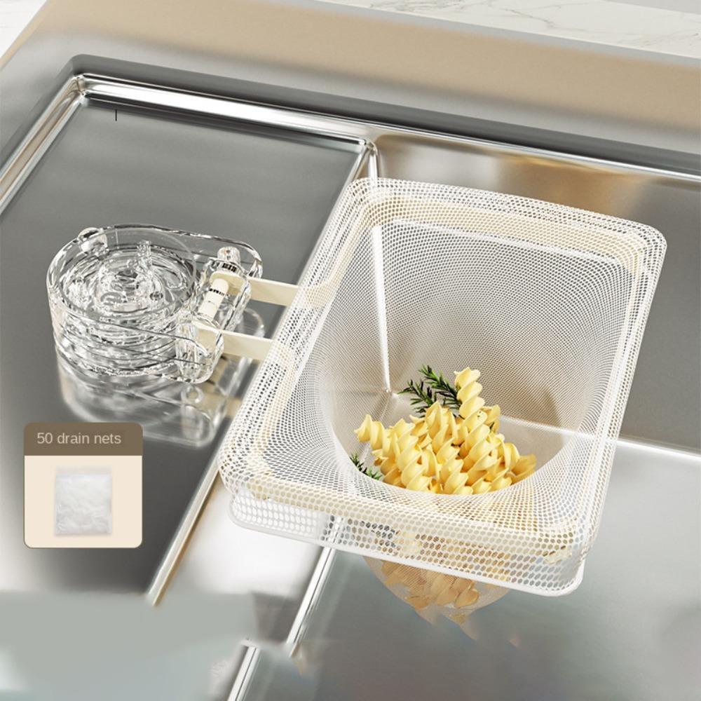 Disposable Drain Net Kitchen Filter Rack Suction Cup Drain Net Rack Sink Leftovers Filter Rack Kitchen Accessories