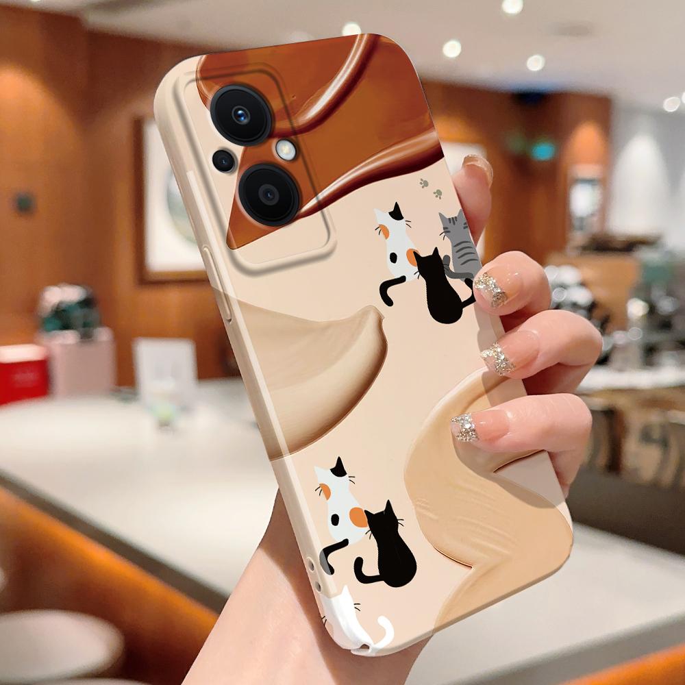 Универсальный чехол для телефона с пленкой, мультяшный модный дизайн, твердый корпус, полное покрытие камеры, противоударный защитный чехол для OPPO Realme OnePlus Infinix Tecno