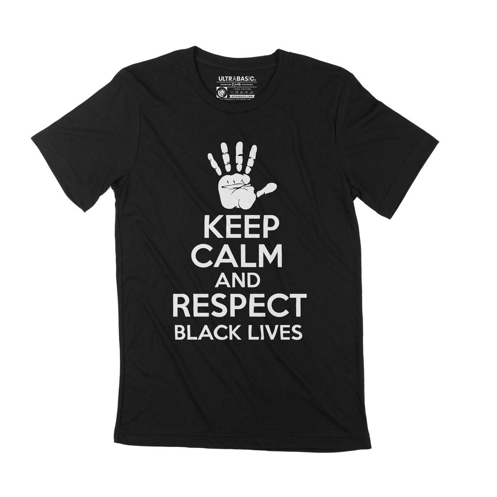 Футболка мужская Keep Calm and Respect Black Lives Футболка BLM Civil Rights