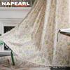 1 шт. NAPEARL, хлопковые и льняные бежевые полузатемняющие шторы с принтом и кисточками для маленьких окон, балкона, домашний декор