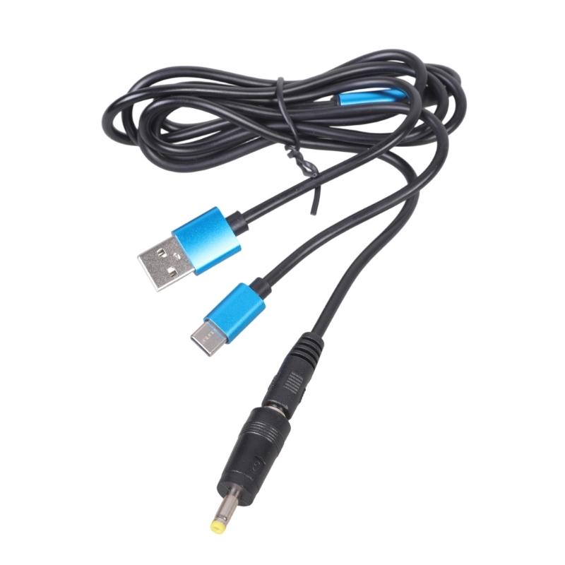 Зарядный кабель USB на Type C и 5.5x2.5 мм с 3 адаптерами для устройств 5 В. Варианты длины 100 см / 200 см / 300 см
