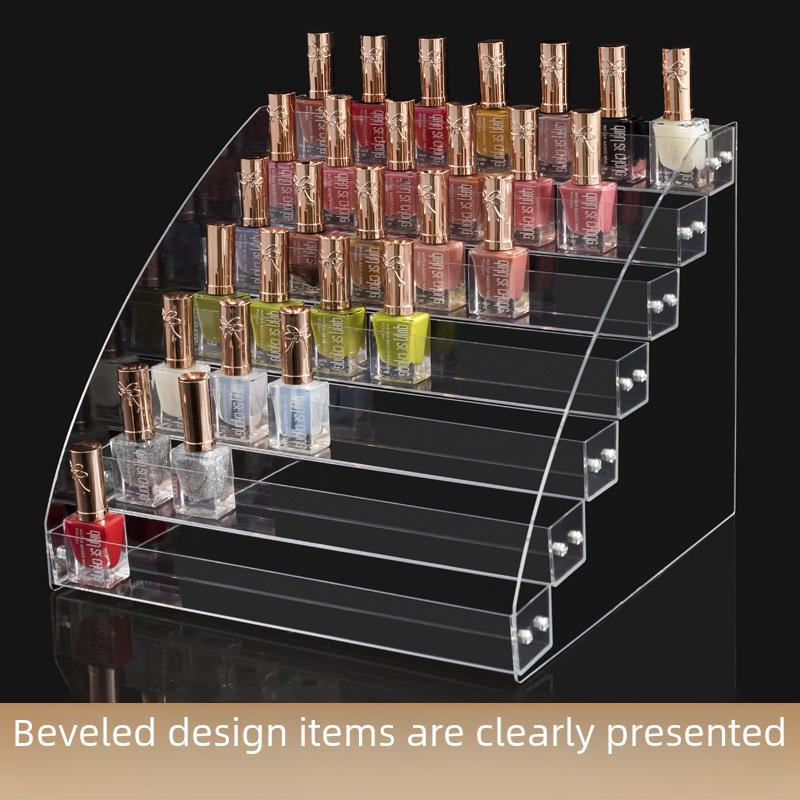 Прозрачная акриловая многослойная подставка для лака для ногтей и помады