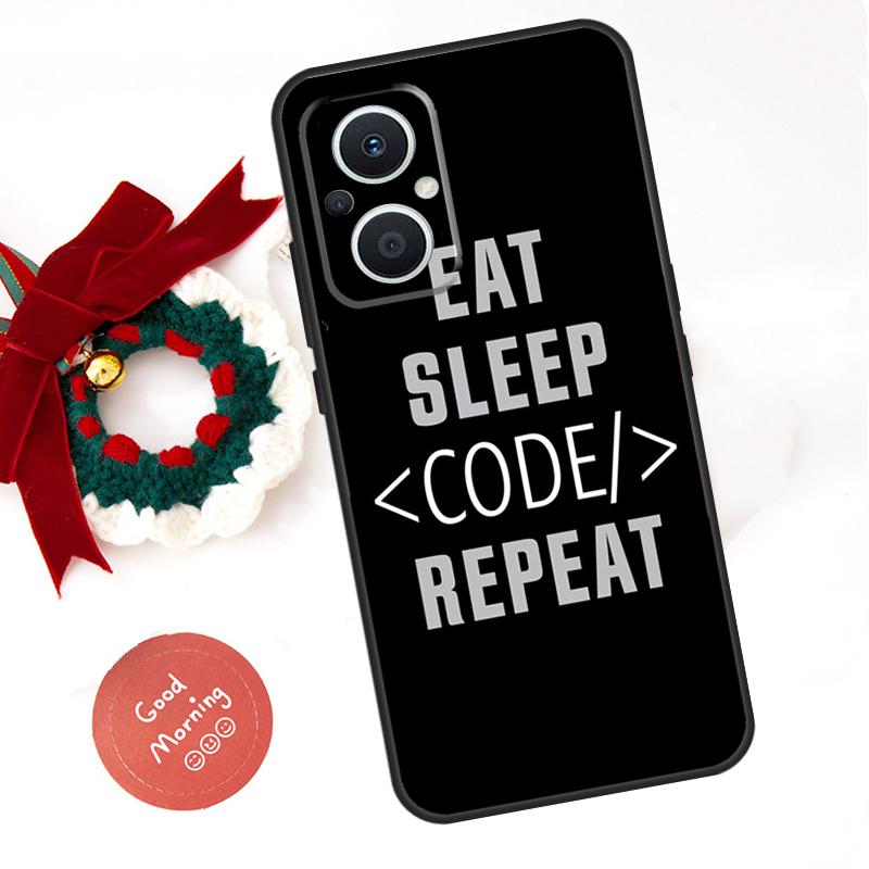 Чехол с языками программирования для OPPO Reno 8 Lite 10 11 12 13 14 Pro 11F 12F 13F 14F OPPO Find X8 X5 X6 X9 Pro