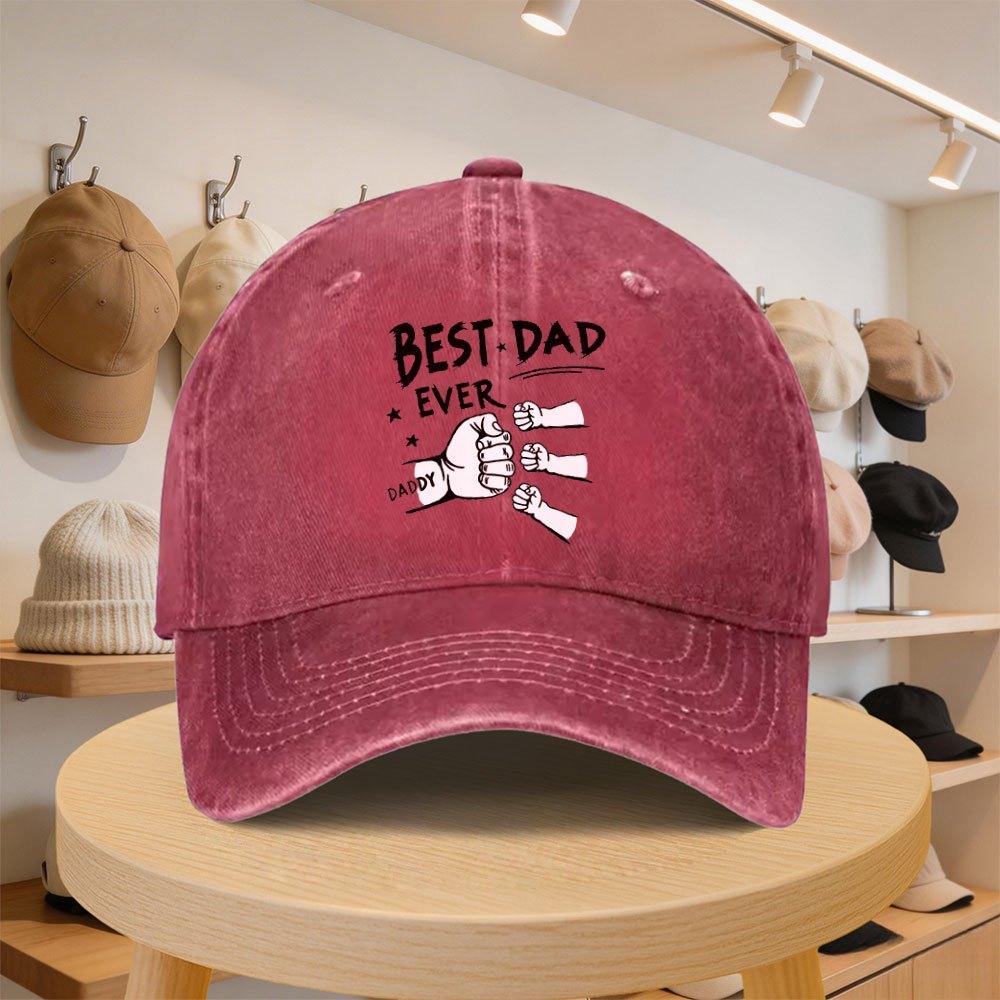Unisexs Fathers Day Fist Graphic Baseball Cap Adjustable Casual Hat for Spring Autumn Outings Travel Beach Unisex Stylish