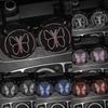 Car Water Cup Pad Holders Non-slip Butterfly Diamond Rhinestone Rubber Mat for Bottle Holder Coaster Auto Anti-skid Cup Holders