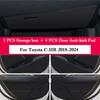 For Toyota C-HR CHR 2018 - 2024 Car Door Anti Kick Pad Carbon Fiber Doors Protective Sticker Automotive Interior Modification