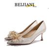 BEIJIANI Crystal Bow Stiletto Wedding & Bridesmaid Heels