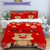 3pcs Christmas, Reindeer Duvet Cover Set, Soft Comfortable Duvet Cover,Guest Room (1*Duvet Cover + 2*Pillowcase, Without Core) yy251104183