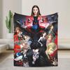 Soft Warm Blanket Picnic Animated Game P- Persona 5 Bedding Throws  Flannel Bedspread For Couch Chair Aesthetic Sofa Bed Cover