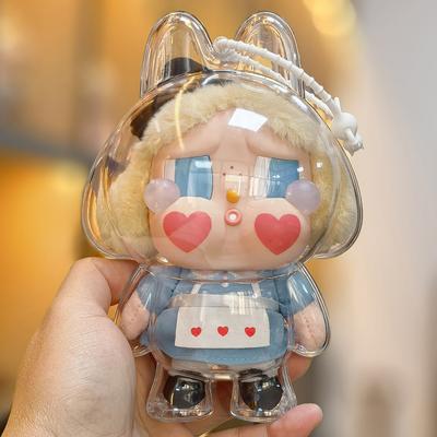 Прозрачный защитный чехол Пылезащитный чехол для серии CRYBABY Blind Box Виниловая плюшевая кукла Защитный чехол для лица Коробка для хранения кукол Мультяшная игрушка