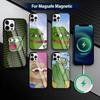 Чехол для телефона P-Pepe the Frog для iPhone17,16,15,14,13,12,11 Plus,Pro Магнитный с беспроводной зарядкой Magsafe