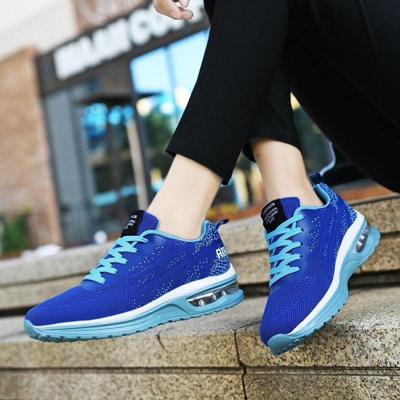 Women's shoes air cushion shock absorption running shoes women's soft sole 2025 new summer mesh breathable soft sole casual shoes