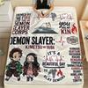 1PC Demon Slayer Kimetsu No Yaiba Patterned Flannel Blanket Suitable For All Seasons For Home Decor Warmth And Comfort Gifts Holiday Present