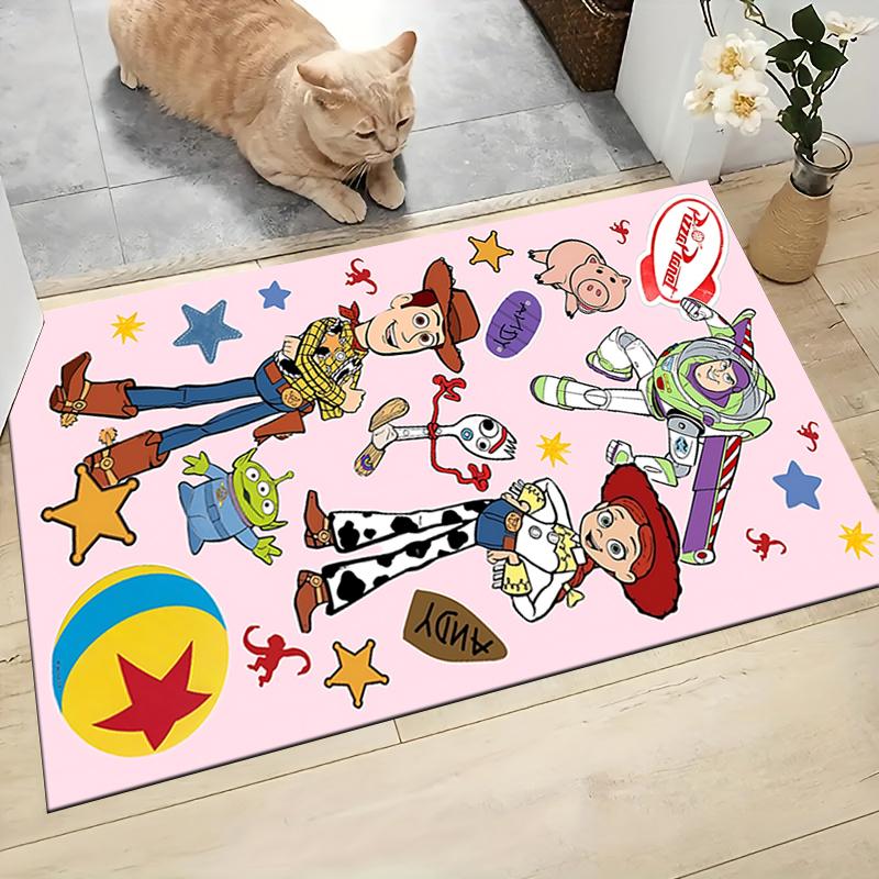 Toy Story Characters Carpet Rug Soft Washable Antislip Home Living Room Sofa Mats Personalized Christmas Rug