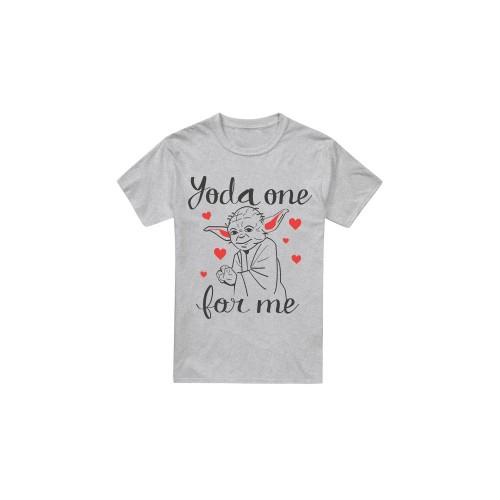 Star Wars Mens Yoda One For Me Valentine`s Day T-Shirt
