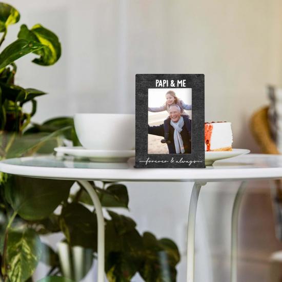 Papi and Me Forever and Always 4x6 Picture Frame, Papi Gifts for Grandpa for Father Okay Day from Grandkids, Grandpa Grandkids Photo Frame, PapiGift