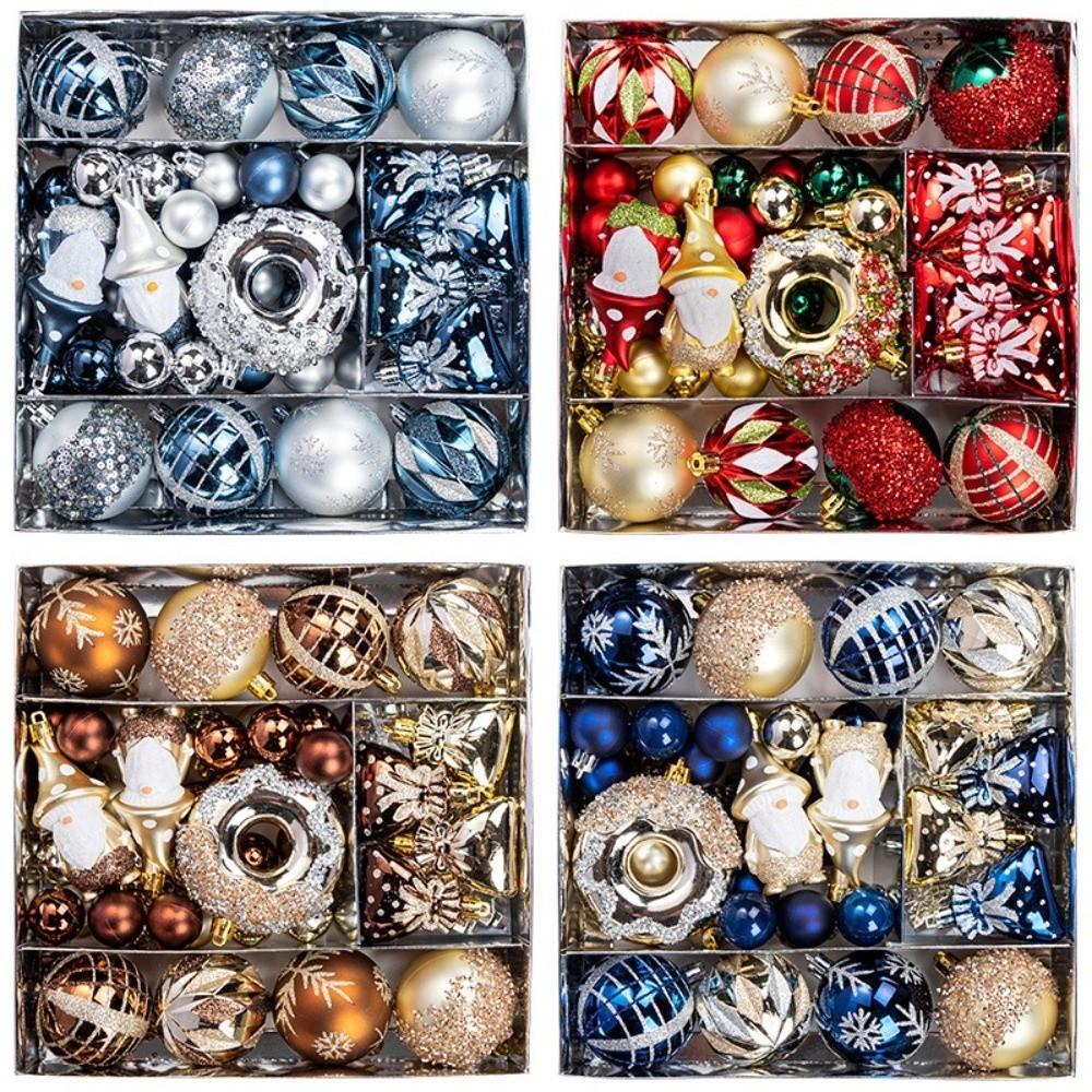 22Pcs/Set 6CM Christmas Tree Balls Shiny Xmas Ornament Ball Durable Christmas Ball Scene Supplies