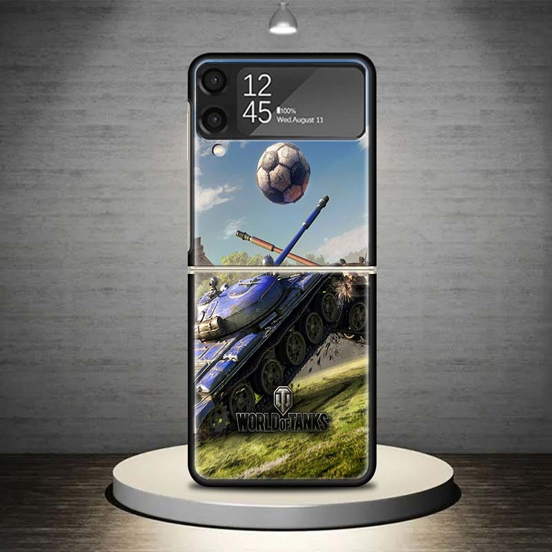 World of Tanks Phone Case For Samsung Galaxy Z Flip 7 6 5 4 3 5G Shockproof Cover Z Flip7 Flip6 ZFlip5 Flip3 Flip4 Luxury Shell