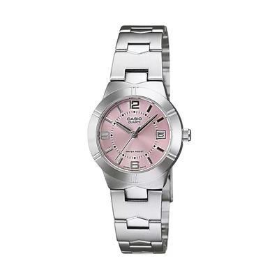 Серебристые женские аналоговые часы, Silver Analog Women's Watch,  Casio