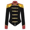 Womens Circus Ringmaster Costume Halloween Cosplay Stand Collar Fringed Shoulder Board Velvet Jacket