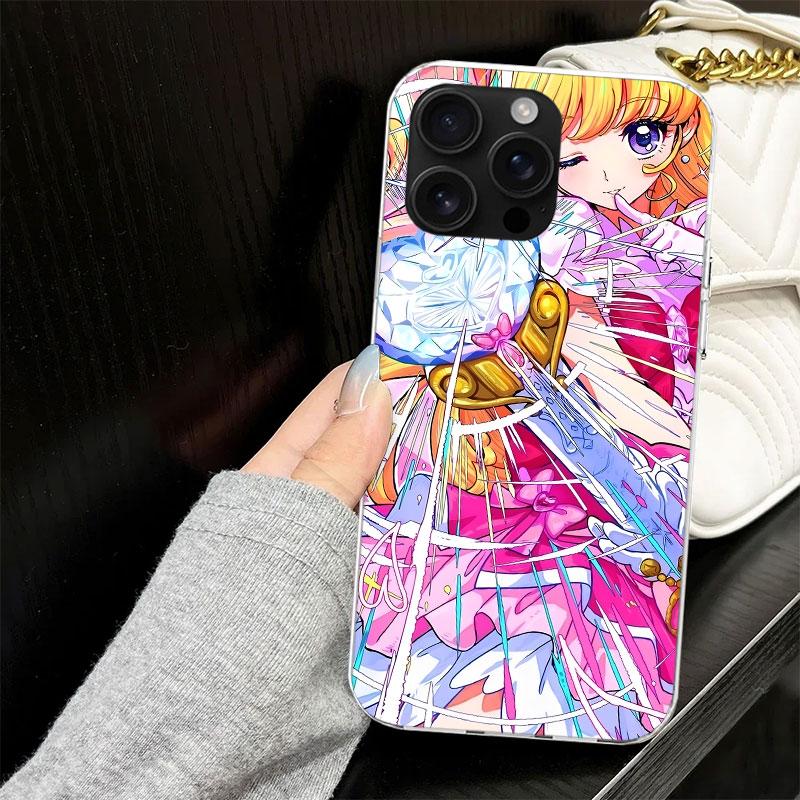 Чехол Pretty Cure для iPhone 17 Air 16 16E 15 14 11 Pro Max Мягкая крышка для телефона 12 13 Mini 7 SE 2020 8 Силиконовая Черная Capa