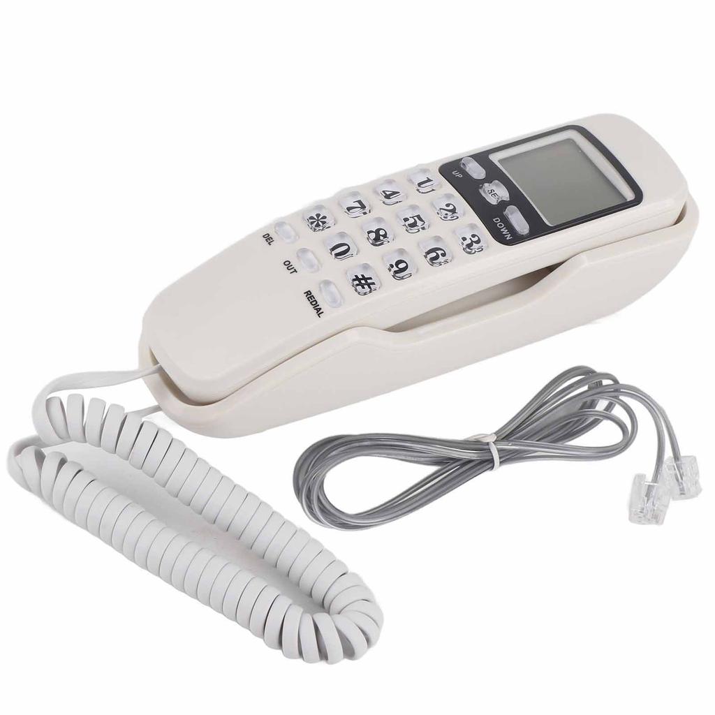 Настенный телефон Отель Входящий Caller ID ЖК-дисплей Стационарный телефон Черный
