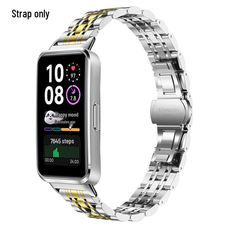 Универсальный сменный ремешок из нержавеющей стали для Huawei Band 11 Pro и Xiaomi Band 9