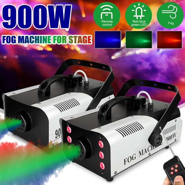 900 Вт Дискотека Красочный Дым 3в1 Машина Светодиодный Дистанционный Фоггер Эжектор DJ Рождественская Вечеринка Сценический Свет Противотуманная Машина для Вечеринки Свадьбы