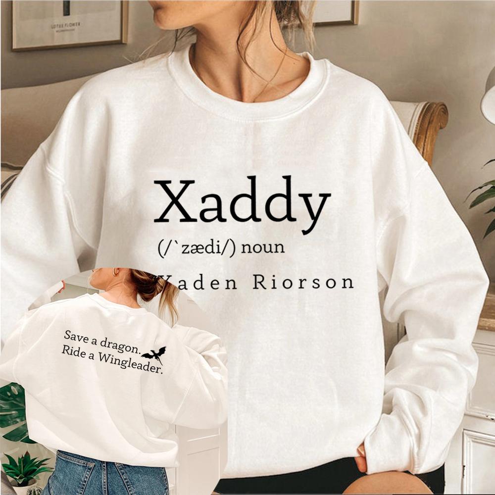 Рубашка Xaddy Толстовка Xaden Fourth Wing Iron Flame Свитер Xaden Basgiath War College Унисекс Толстовка Rider Hoodie Уличная одежда