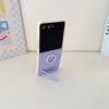 For Samsung Galaxy Z Flip7 5G Case Skin Touch Kickstand PC TPU Phone Cover with Ring Holder