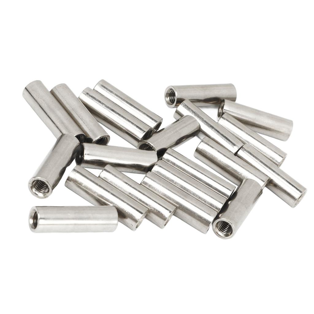 20Pcs M5 Female Thread Coupling Nut Stainless Steel Wear Proof Maintenance Coupling Nut Kit