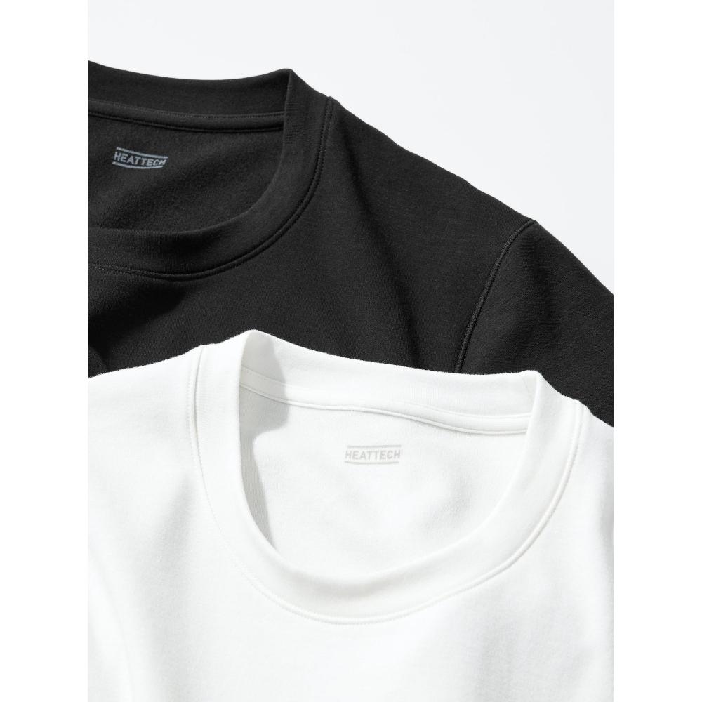Uniqlo Футболка с круглым вырезом из хлопка Heattech, Япония, ультратеплая