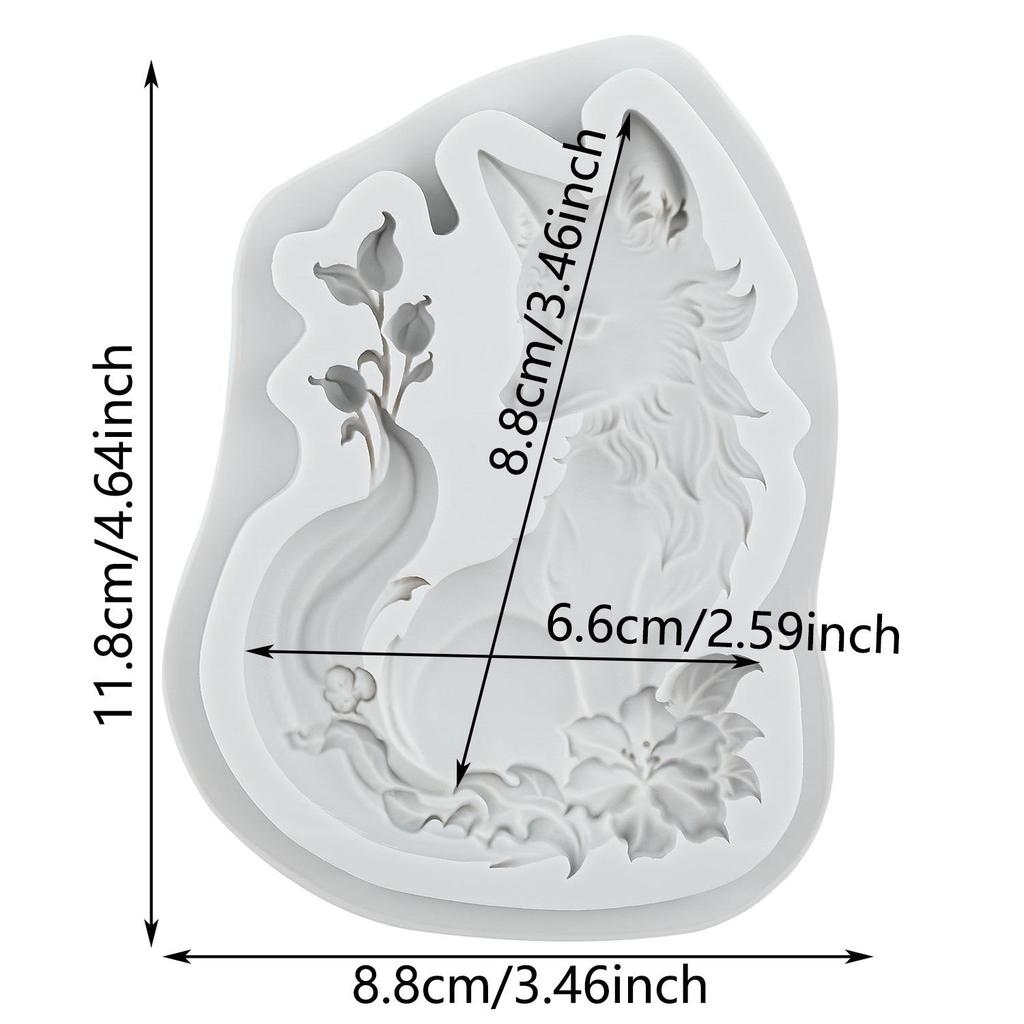 Животное Лиса Силиконовые формы Форма для мастики Лиса Инструменты для украшения торта Топпер для кекса Конфета Шоколад Форма для гампасты
