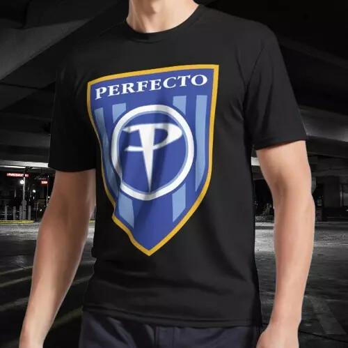 НОВАЯ ФУТБОЛКА PERFECTO RECORDS ЛОГОТИП RACING СМЕШНОЙ РАЗМЕР S-5XL Унисекс Футболка